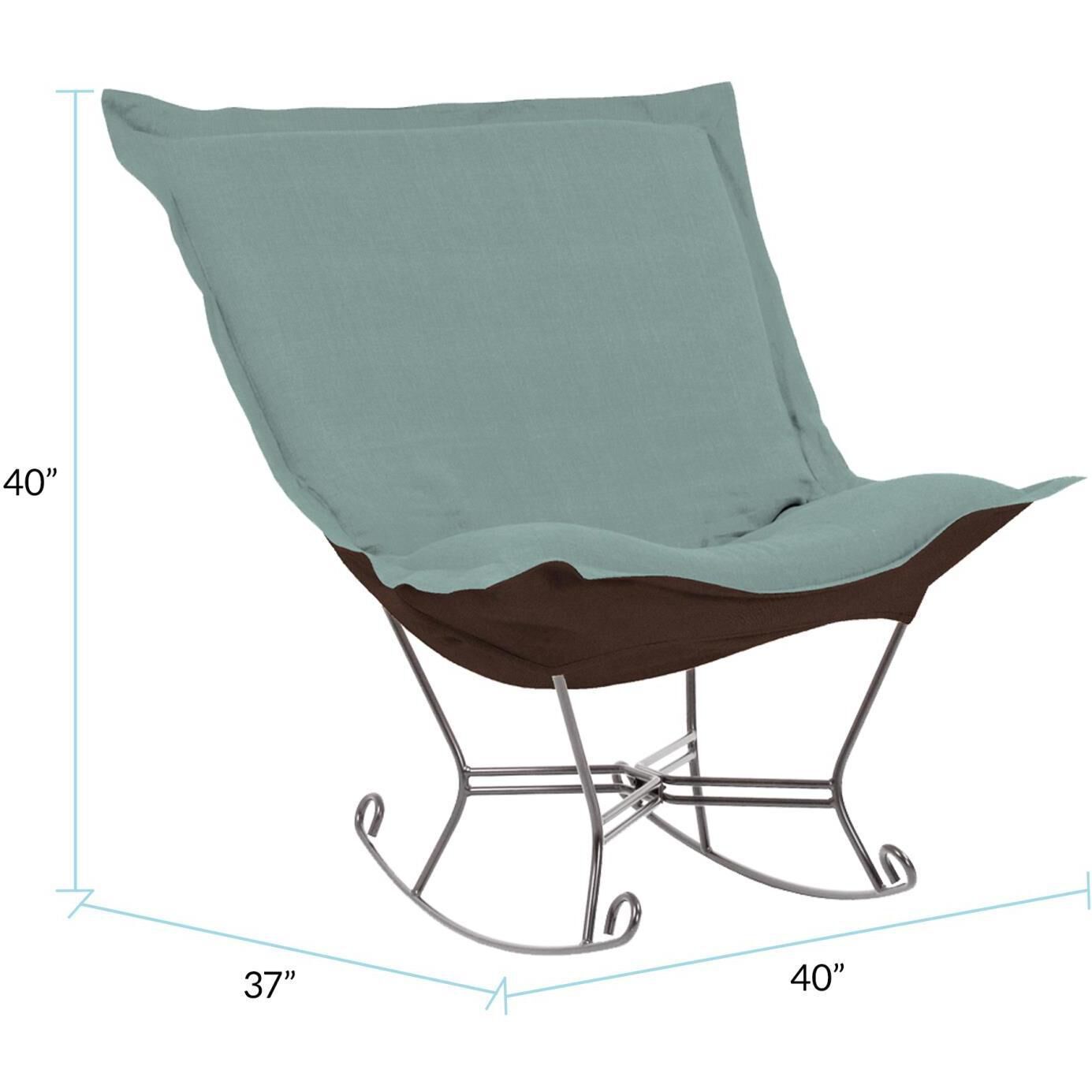 Puff Titanium Frame with Sterling Breeze Scroll Rocker with Cover